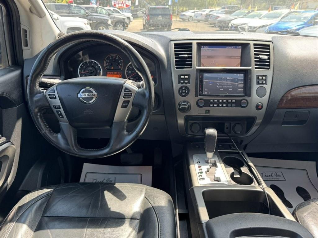 2015 Black /Black Nissan Armada (5N1BA0NC6FN) with an 5.6l V8 MPI Dohc Flex 5.6 engine, Automatic transmission, located at 745 East Steele Rd., West Columbia, SC, 29170, (803) 755-9148, 33.927212, -81.148483- Photo#6