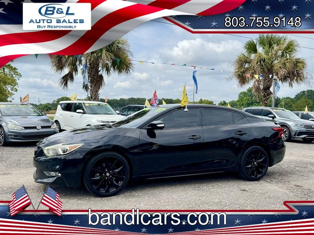 2017 Black /Black Nissan Maxima (1N4AA6AP9HC) with an 3.5l V6 Smpi Dohc Cvtcs 3 engine, Automatic transmission, located at 745 East Steele Rd., West Columbia, SC, 29170, (803) 755-9148, 33.927212, -81.148483- Photo#0