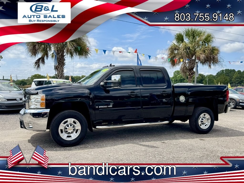 2008 Black /Black Chevrolet Silverado 2500 (1GCHC23668F) with an 6.6l V8 DI DSL T/C 6.6l engine, Automatic transmission, located at 745 East Steele Rd., West Columbia, SC, 29170, (803) 755-9148, 33.927212, -81.148483- Photo#0