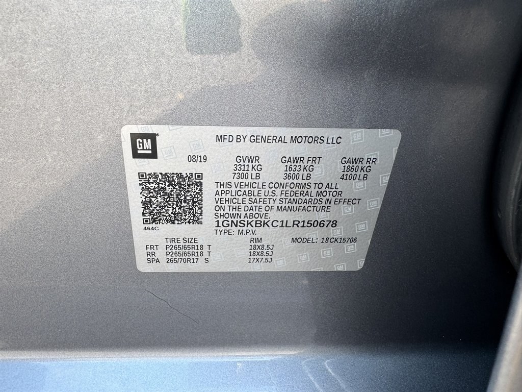 2020 Grey Chevrolet Tahoe (1GNSKBKC1LR) with an 5.3l V8 DI VVT Flex 5.3l engine, located at 745 East Steele Rd., West Columbia, SC, 29170, (803) 755-9148, 33.927212, -81.148483- Photo#39