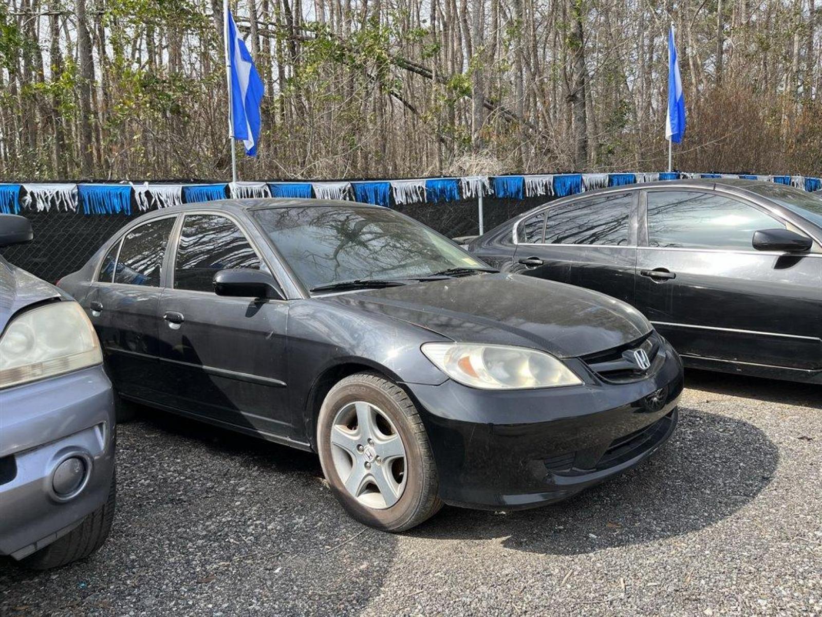 2004 Black /Grey Honda Civic (2HGES25744H) with an 1.7l I-4 MPI Sohc 1.7l engine, Manual transmission, located at 745 East Steele Rd., West Columbia, SC, 29170, (803) 755-9148, 33.927212, -81.148483 - Internet CASH Special Price- 2004 Honda Civic AS IS! AS IS! AS IS! - Photo #1